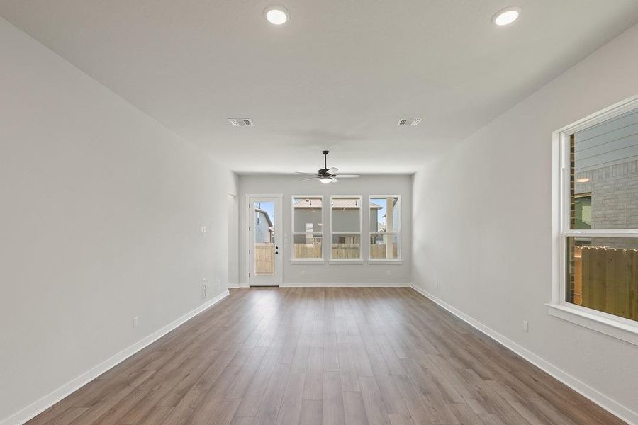 Spacious, unfurnished interior of a new home in Arbor Collection at Lariat, Liberty Hill (Image 14). Spacious, unfurnished interior of a new home in Arbor Collection at Lariat, Liberty Hill (Image 14).