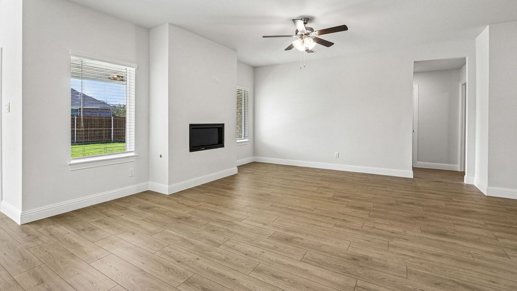 Representative unfurnished interior of a home built from the Dawson by D.R. Horton in Silverado, Aubrey (Image 10). Representative unfurnished interior of a home built from the Dawson by D.R. Horton in Silverado, Aubrey (Image 10).