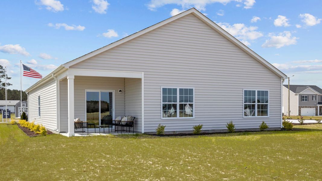 Exterior details and patio area of a home in East Ridge, Ayden (Image 22). Exterior details and patio area of a home in East Ridge, Ayden (Image 22).
