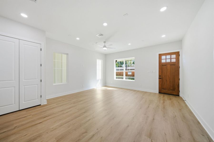 Spacious, unfurnished interior of a new home in , Houston (Image 15). Spacious, unfurnished interior of a new home in , Houston (Image 15).