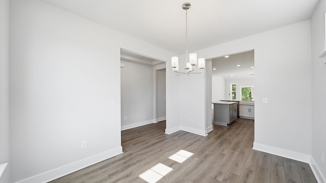 Furnished interior view inside a new home in Creeks at Midway, Anderson (Image 6).