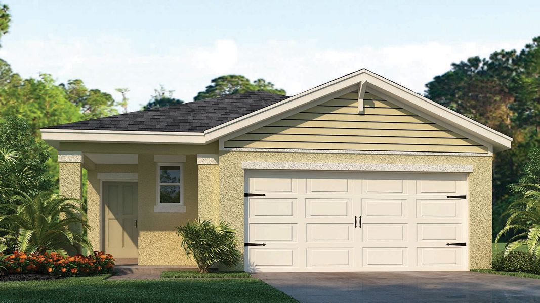 Front exterior of a new home in Concorde, Sanford, FL, highlighting curb appeal (Image 1). Front exterior of a new home in Concorde, Sanford, FL, highlighting curb appeal (Image 1).