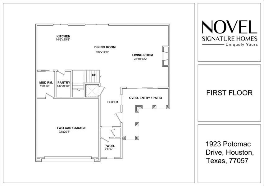 2D floor plan layout of this home in , Houston, TX (Image 3).