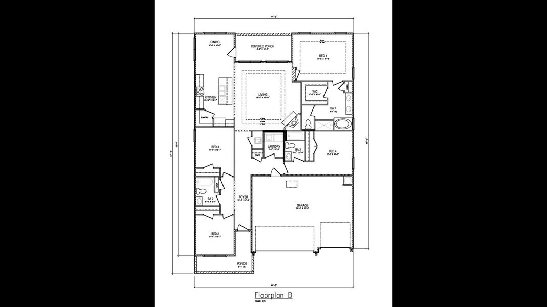 2D floor plan layout of this home in Liberty, Panama City, FL (Image 5).