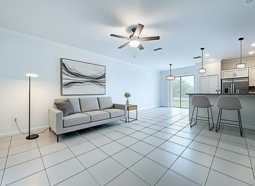 Furnished interior view inside a new home in , Land O' Lakes (Image 7). Furnished interior view inside a new home in , Land O' Lakes (Image 7).