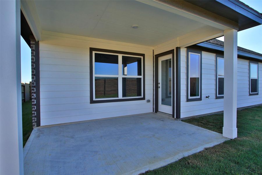 Exterior details and patio area of a home in Oakwood Estates, Waller (Image 19). Exterior details and patio area of a home in Oakwood Estates, Waller (Image 19).