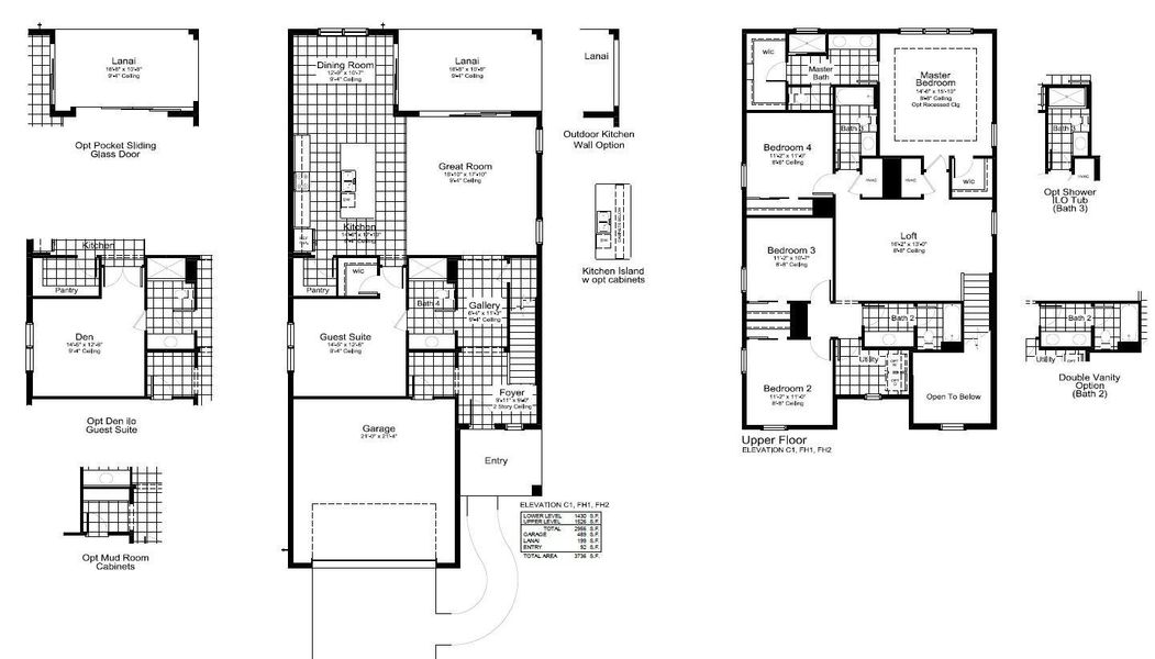 2D floor plan layout of this home in Palm Grove Real Estate and Homes for Sale in Lakewood Ranch, FL - Neal Communities, Lakewood Ranch, FL (Image 3).