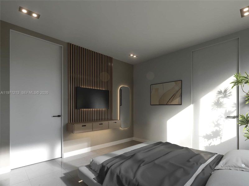 Furnished interior view inside a new home in , Miami (Image 6). Furnished interior view inside a new home in , Miami (Image 6).