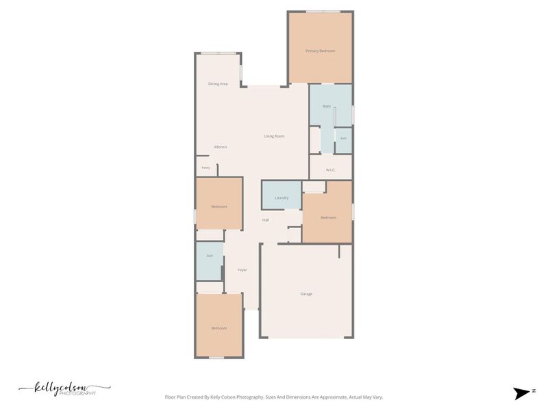 2D floor plan layout of this home in Rolling Glen, Hutto, TX (Image 5).