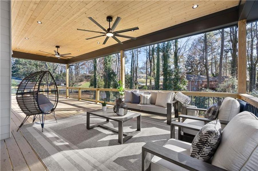 Exterior details and patio area of a home in , Sandy Springs (Image 3).