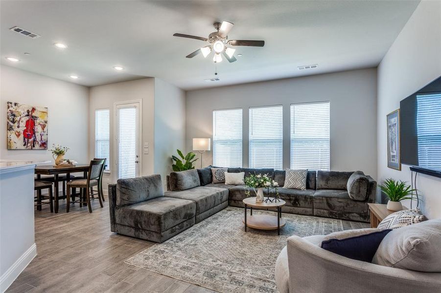 Furnished interior view inside a new home in , Lewisville (Image 9). Furnished interior view inside a new home in , Lewisville (Image 9).