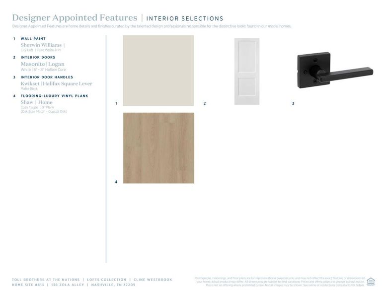 Sample of building materials used in homes in The Nations - Lofts, Nashville (Image 6). Sample of building materials used in homes in The Nations - Lofts, Nashville (Image 6).