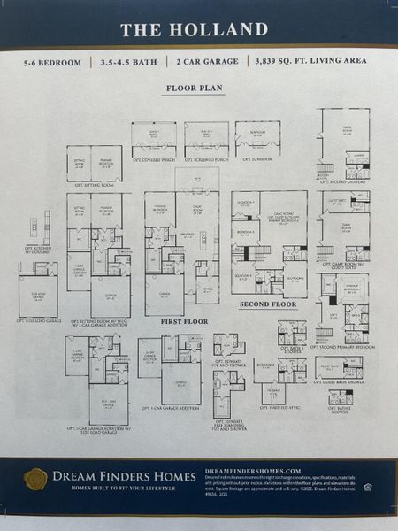 2D floor plan layout of this home in Kings River Preserve, Hollywood, SC (Image 5).