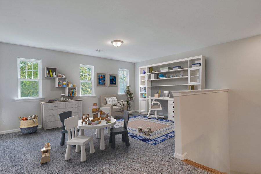 Representative furnished interior of a home built from the The Stonecrest by Smith Family Homes in Ramsey Landing, Rincon (Image 11).