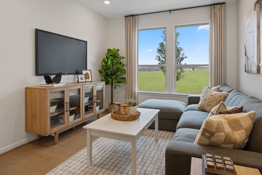 Representative furnished interior of a home built from the 2003 Modeled by KB Home in Sweetgrass Village, Crosby (Image 9).