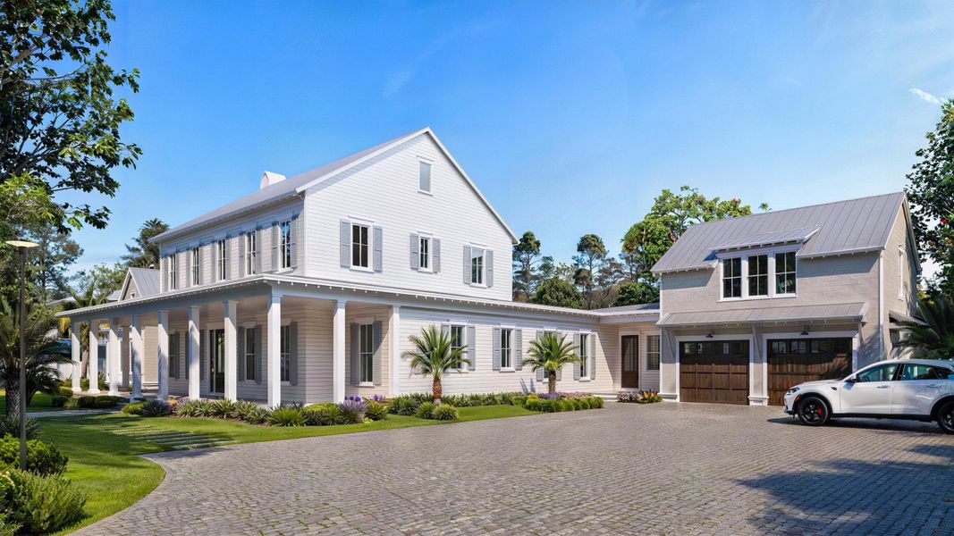 Front exterior of a new home in , Mount Pleasant, SC, highlighting curb appeal (Image 17).