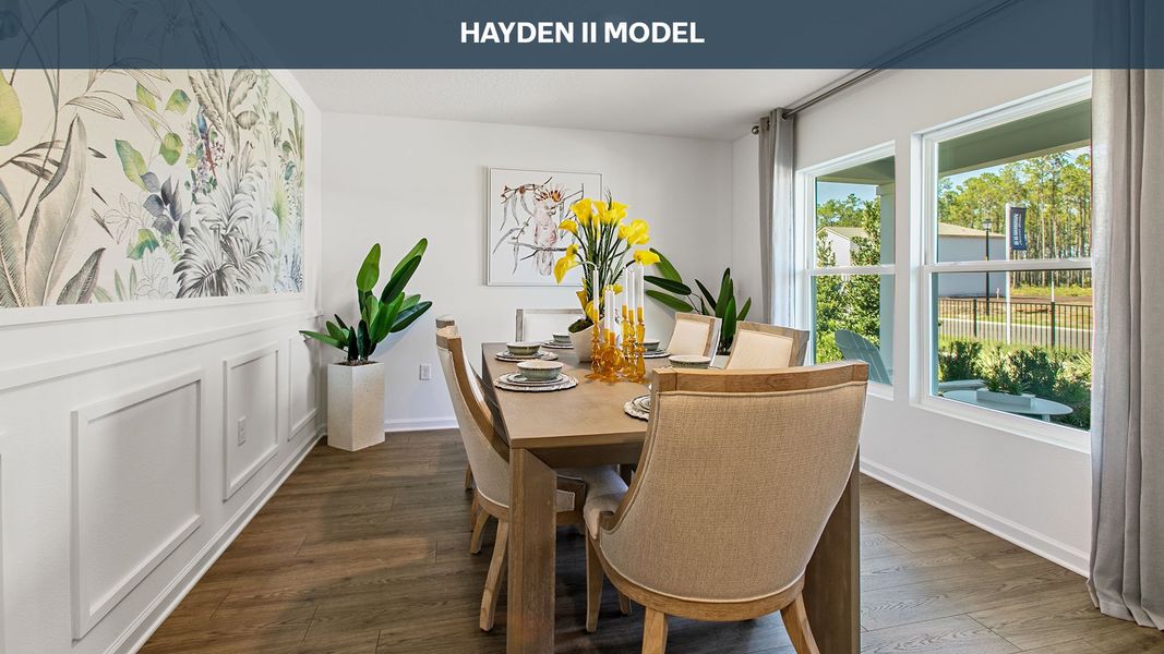 Representative furnished interior of a home built from the HAYDEN II by D.R. Horton in Canopy Oaks, Kingsland (Image 7).