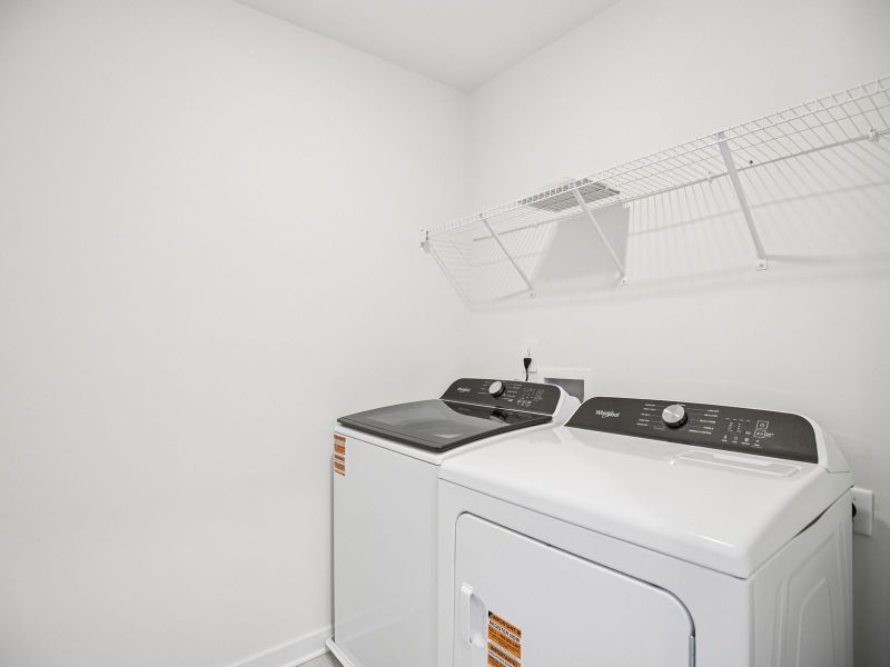 Every home includes a washer and dryer.