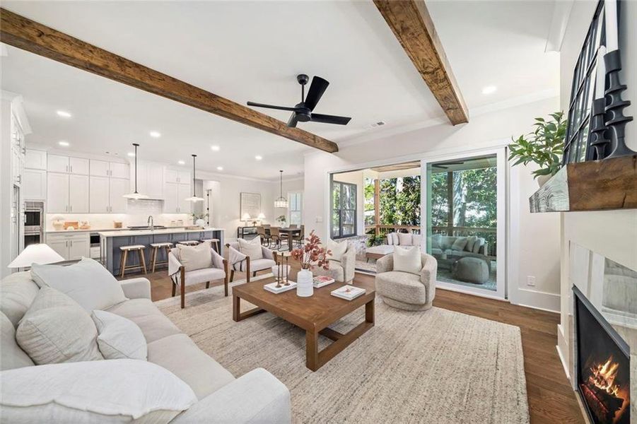 Furnished interior view inside a new home in , Atlanta (Image 35).
