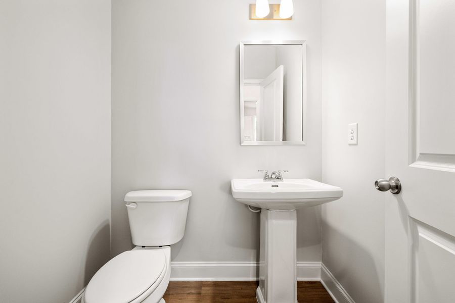 Desirable powder room located on the main level