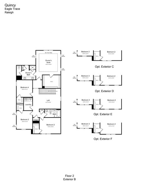 2D floor plan layout of this home in Eagle Trace, Wendell, NC (Image 5).