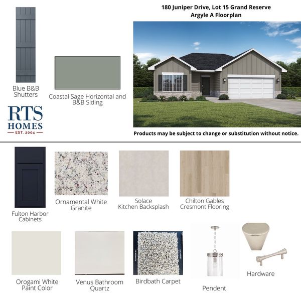 2D floor plan layout of this home in Grand Reserve, Hinesville, GA (Image 4).