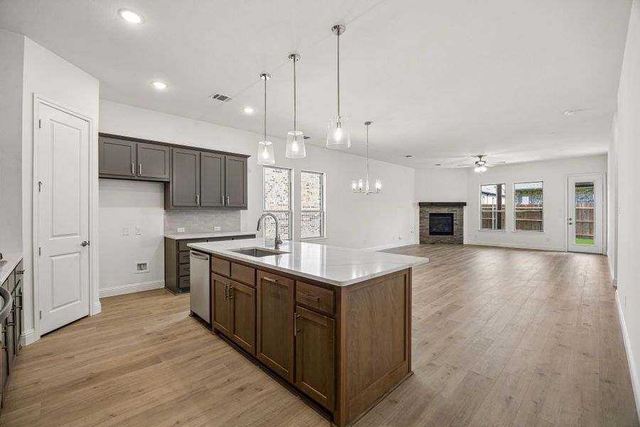 Furnished interior view inside a new home in Country Lakes, Denton (Image 9).
