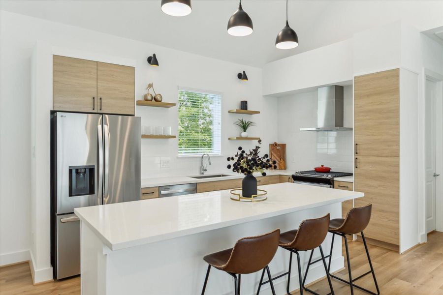 Up close and personal with this sleek kitchen