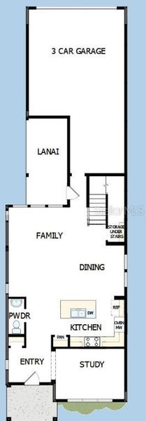 2D floor plan layout of this home in Weslyn Park in Sunbridge 34', St. Cloud, FL (Image 5).