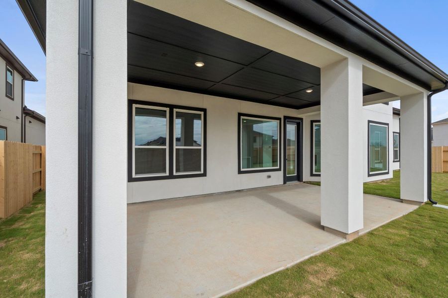 Representative example of how the home will look. Generous covered back patio for outdoor entertaining.