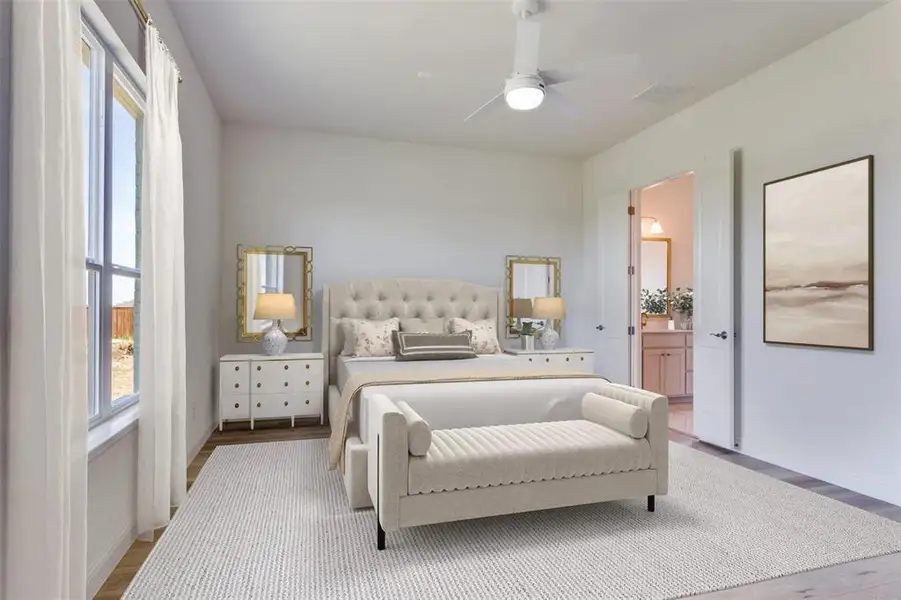 Furnished interior view inside a new home in Settler’s Glen, New Fairview (Image 11).