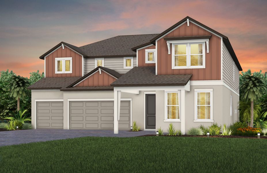 Representative exterior photo of a completed home built from the Roseland by Pulte Homes in Spencer Glen, Riverview, FL (Image 20).