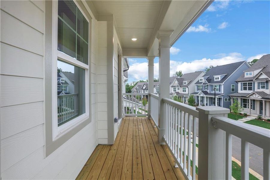 Exterior details and patio area of a home in Marble Tree, Ball Ground (Image 18).