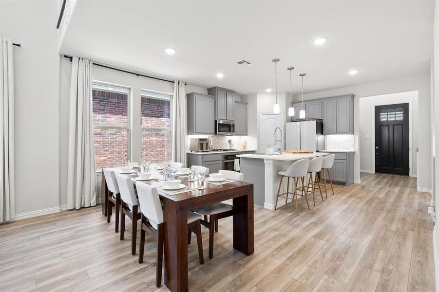 Furnished interior view inside a new home in Riverset, Garland (Image 9). Furnished interior view inside a new home in Riverset, Garland (Image 9).