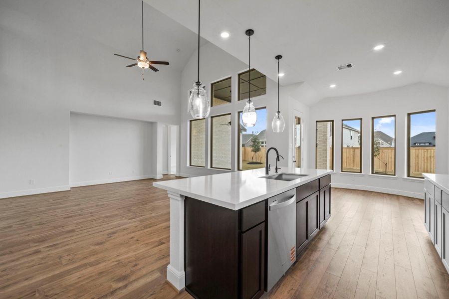 Furnished interior view inside a new home in Bridgeland 55', Cypress (Image 14).