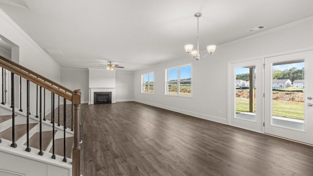 Spacious, unfurnished interior of a new home in Hamptons at Riverwood East, Dallas (Image 15).