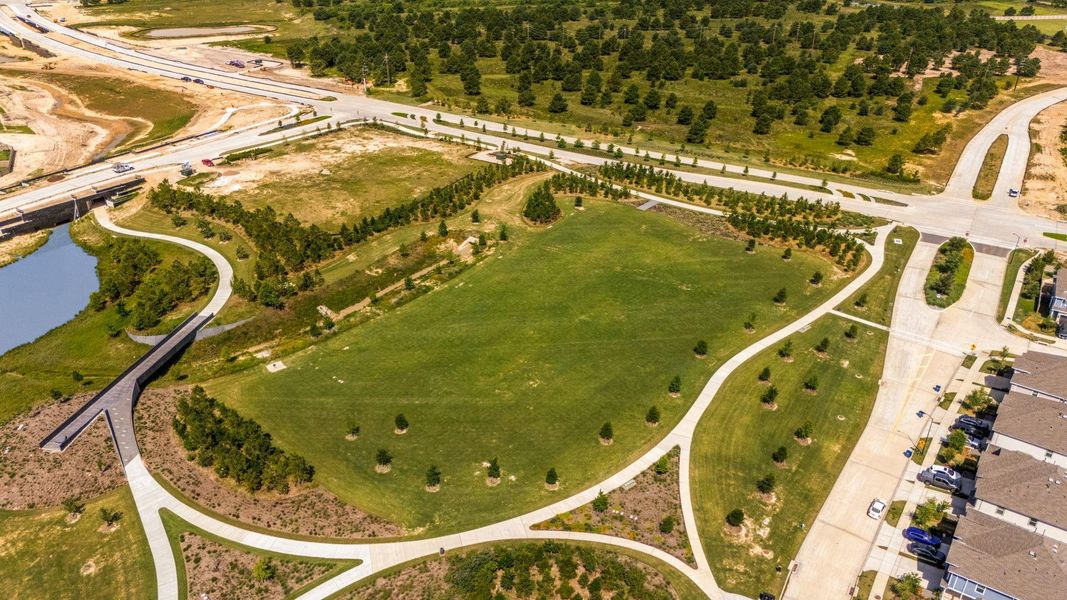 Open green space right next to home