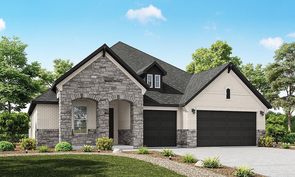 Representative exterior photo of a completed home built from the Dogwood by Caldwell Homes in Chambers Creek, Willis, TX (Image 25). Representative exterior photo of a completed home built from the Dogwood by Caldwell Homes in Chambers Creek, Willis, TX (Image 25).