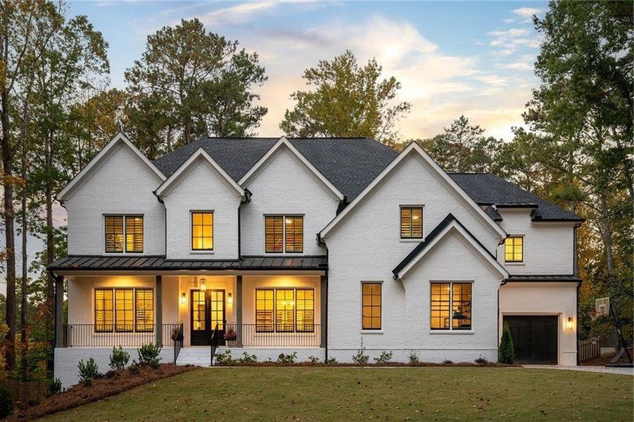 Front exterior of a new home in , Atlanta, GA, highlighting curb appeal (Image 1). Front exterior of a new home in , Atlanta, GA, highlighting curb appeal (Image 1).
