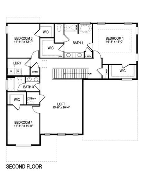 2D floor plan layout of this home in Vantage, Berthoud, CO (Image 4).