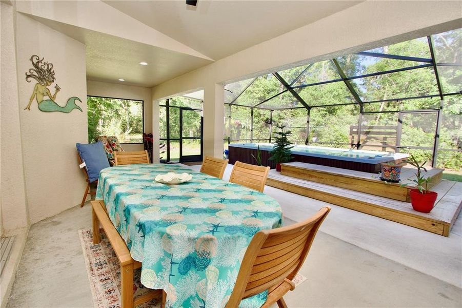 Exterior details and patio area of a home in , Brooksville (Image 26).