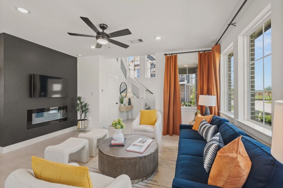 Representative furnished interior of a home built from the Dillon by Chesmar Homes in Bridgeland, Elgin (Image 4).