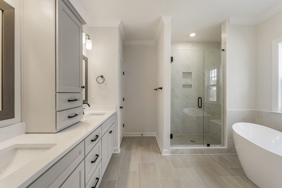 Furnished interior view inside a new home in Landing at Pine Lake, Anderson (Image 11).