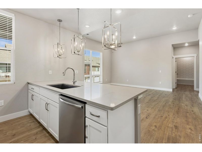 Furnished interior view inside a new home in Northfield at Old Town - Vista Collection, Fort Collins (Image 5).