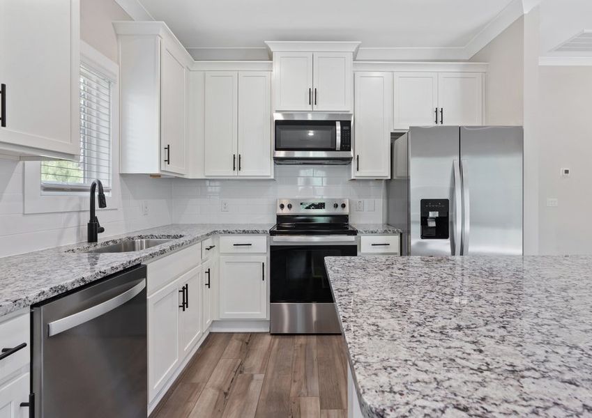 Each kitchen comes with brand-new appliances