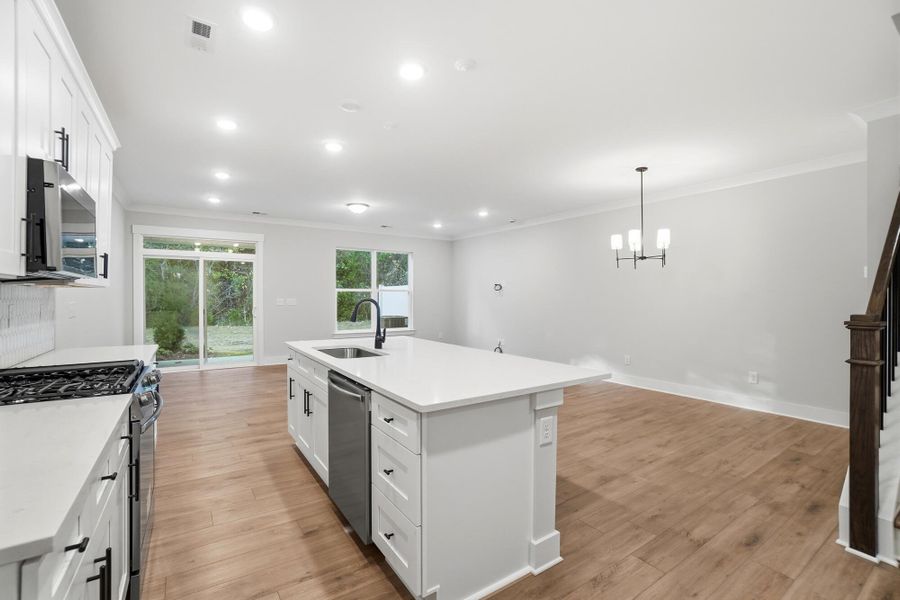 Furnished interior view inside a new home in Blythe Mill Townhomes, Waxhaw (Image 10). Furnished interior view inside a new home in Blythe Mill Townhomes, Waxhaw (Image 10).