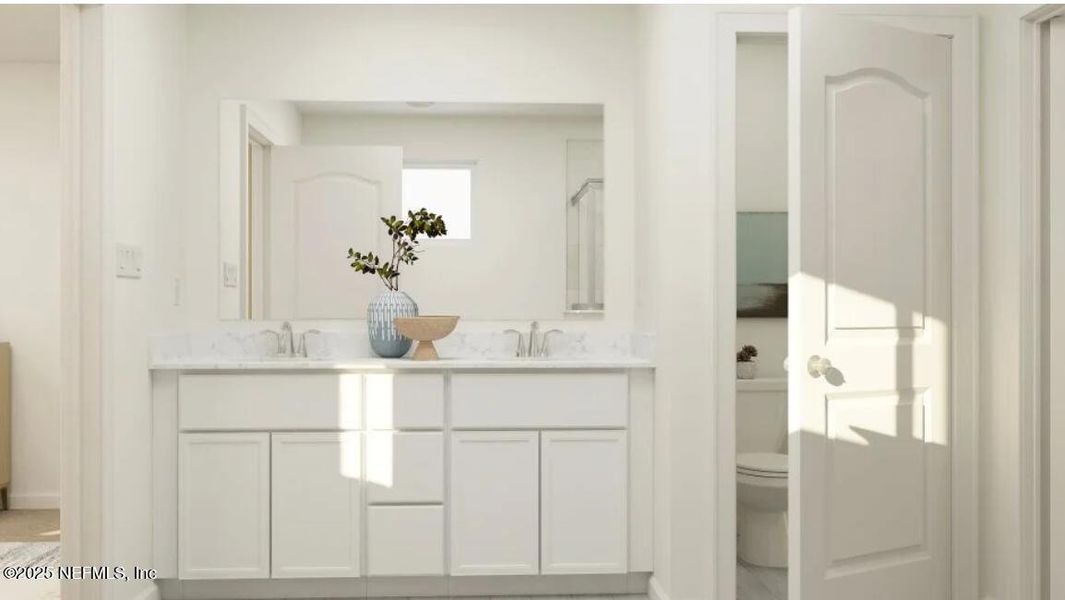 Furnished interior view inside a new home in Silver Meadows at SilverLeaf: Silver Meadows 50s, St. Augustine (Image 18).