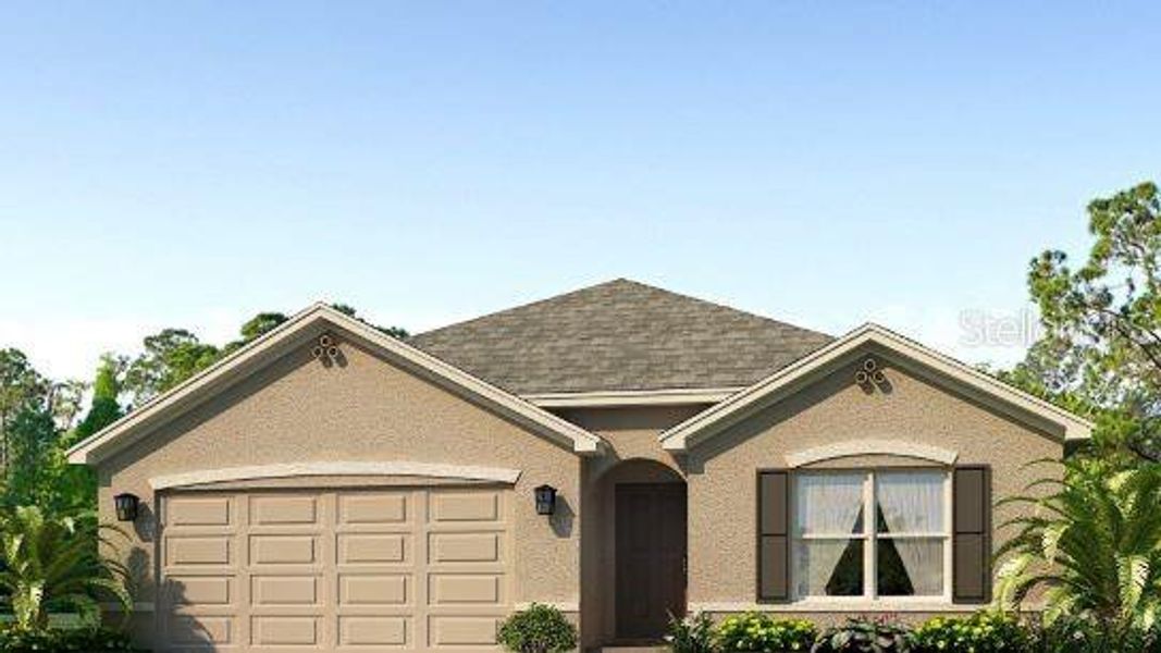 Front exterior of a new home in Silverstone North, Palmetto, FL, highlighting curb appeal (Image 2).