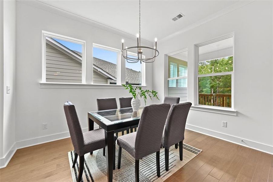 Furnished interior view inside a new home in , Flowery Branch (Image 11).