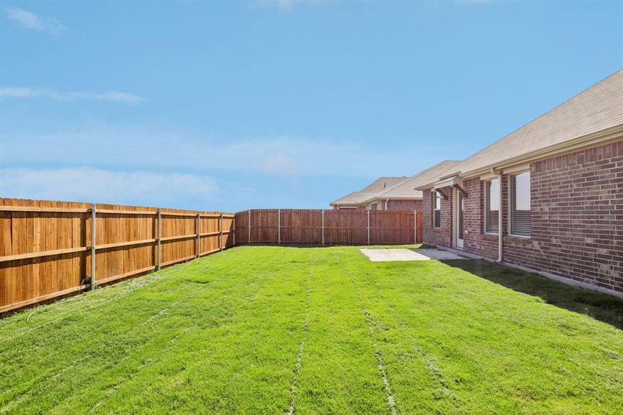 Exterior details and patio area of a home in Stonehaven, Seagoville (Image 2). Exterior details and patio area of a home in Stonehaven, Seagoville (Image 2).